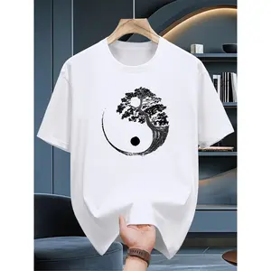 The Ultimate Summer Staple: Mens 200GSM Heavy Cotton Tee. Made from 100% Premium Soft & Breathable Fabric with a Comfortable Round Neck. This Versatile Short Sleeve Top is Machine Washable & Perfect for Effortless Layering, Casual Street Style, and All-D