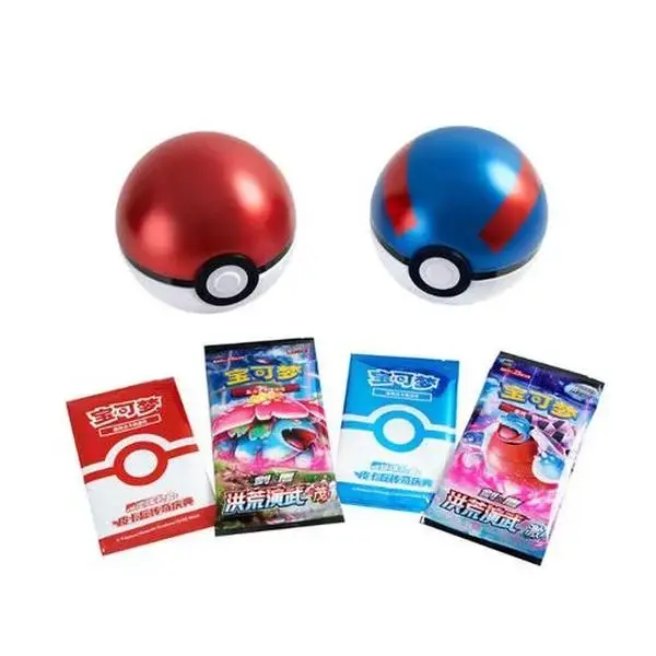 2023 Exclusive Pokemon Ball Gift Set - Sealed Non-Sports Trading Card Accessory with Blue & Red Pikachu Legend Celebration Pokeballs, 2 Balls for Display
