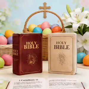 1pcs\2pcs\set Holy Bible Pillow Book Set, Bible Verse Included, Corinthians Chapter 13 Song of Love, Easter Valentine Mother's Day Thanksgiving Gift for Girlfriend Colleague Senior, Gift for Colleagues, Gift for Seniors