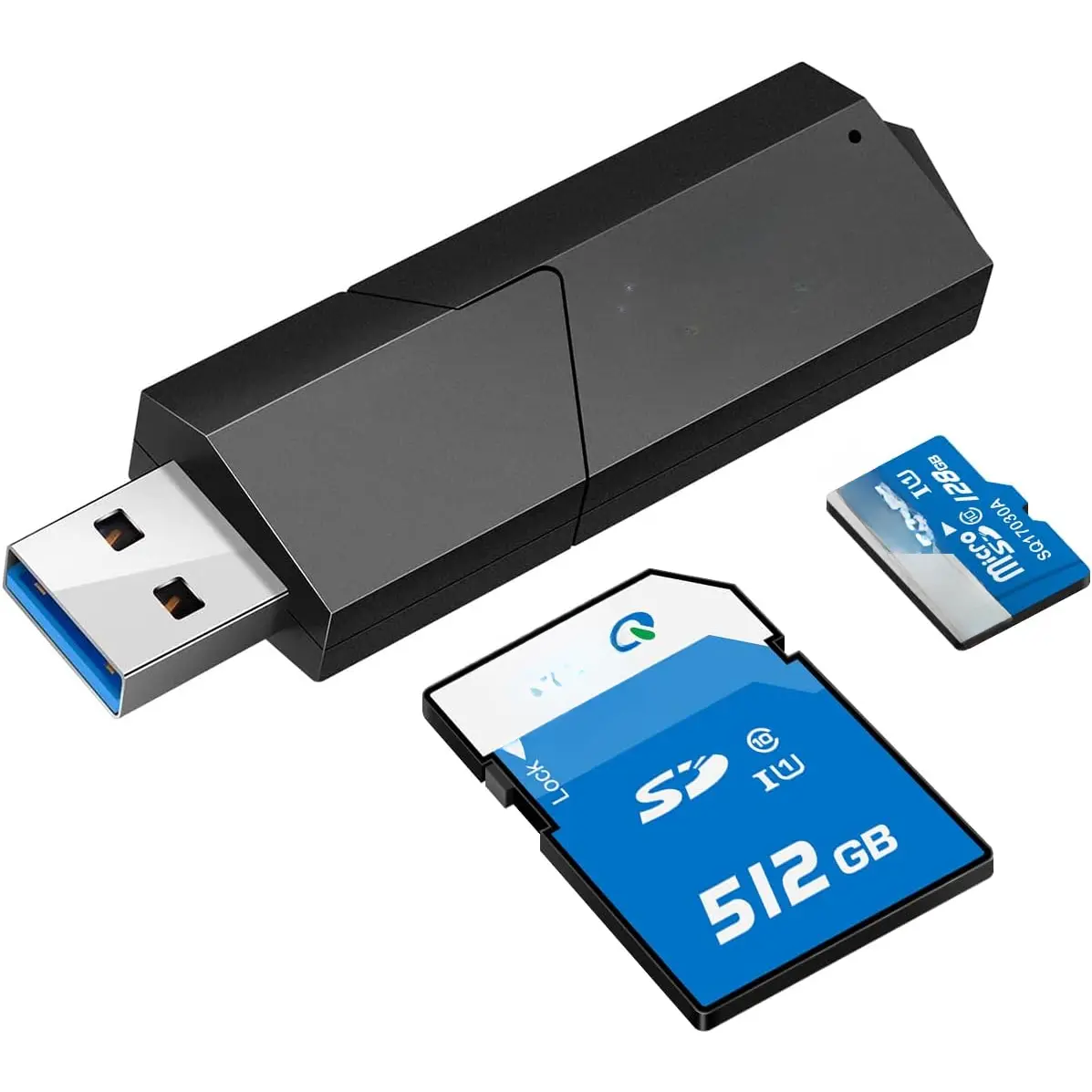 C307 USB 3.0 Portable Card Reader for SD, SDHC, SDXC, MicroSD, MicroSDHC, MicroSDXC, with Advanced All-in-One Design
