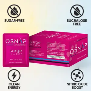 OSNAP Surge in a Snap - Energy Pack - 28 Servings - Sugar-Free & Sucralose-Free Nitric Oxide Boost