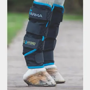Shires ARMA Cool Hydro Therapy Boots - Water-Activated Cooling Gel Leg Wraps for Front and Hind Legs