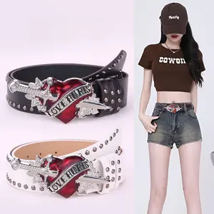 Women's Y2K Statement Belt Retro Street Style Decorative Waist Belt for Jeans & Dresses Adjustable Fit Millennium-Inspired Fashion Accessory for Daily Outfits Festivals & Streetwear Looks