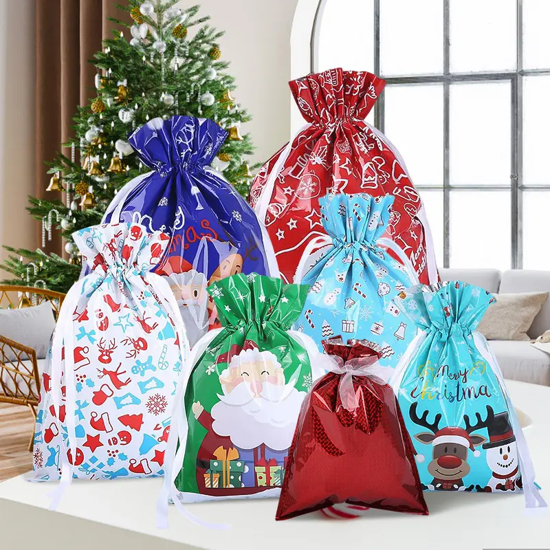 Kringle Express Gift Bag and Tag Set—Multi-Size Gift Bags (Includes 25 Bags and 30 Tags) | Featuring Various Designs; Versatile Packaging Accessories Suitable for Birthday Parties, Christmas Wrapping, Holiday Gatherings, and Everyday Surprise Gifts.
