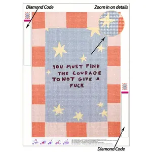 5D DIY Diamond Painting, Handicraft, Vintage Quote Pattern Diamond Painting Set, Red & White Plaid Blue Background, Square, Diamond Art, Handmade Decorative Painting, Full Set Water-Soluble Diamond Mosaic Craft Kit, Improve DIY Skills And Focus