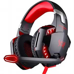 Game Headset with Surround Stereo Sound Noise Cancelling Mic LED Light for PC Computer Games Immersive Audio Experience