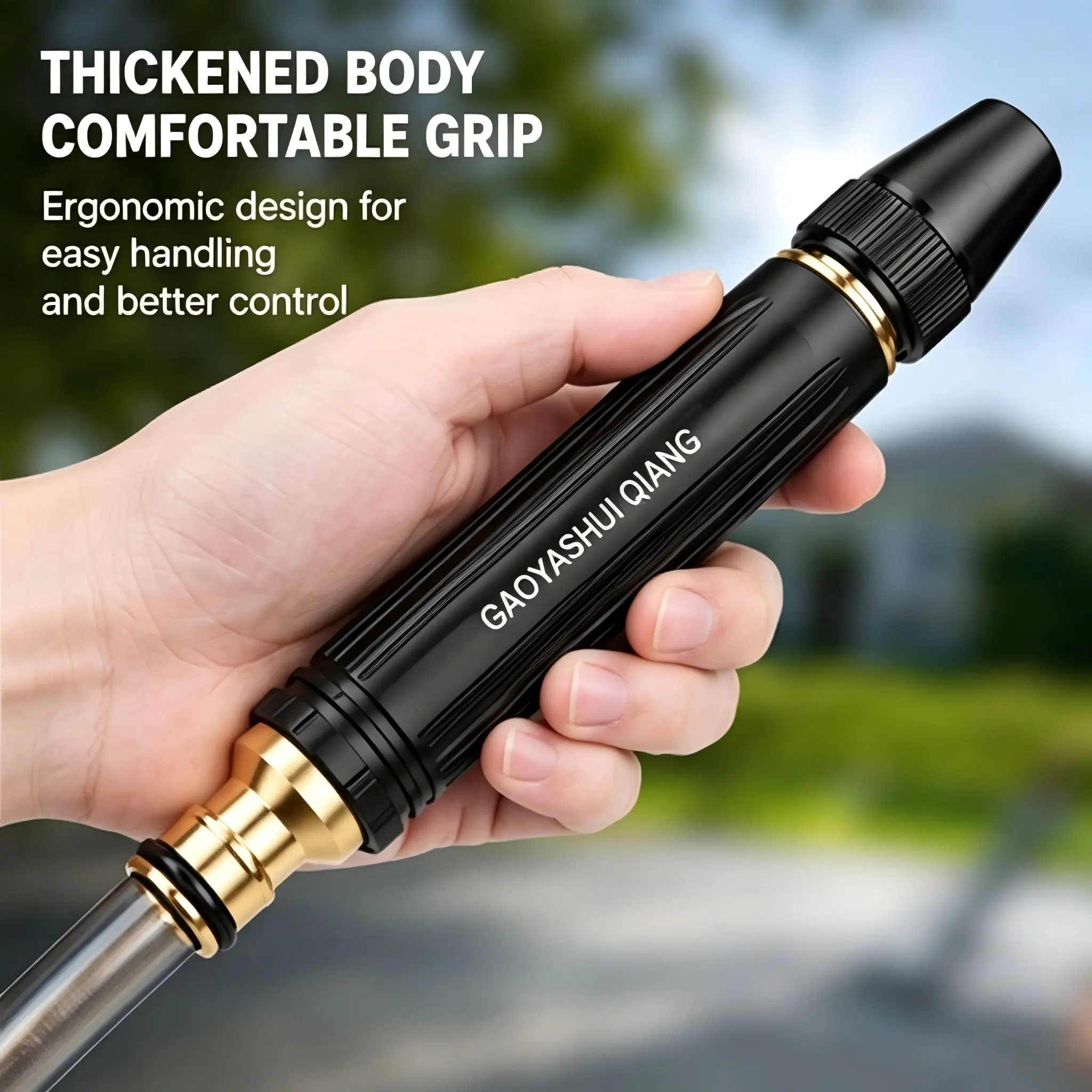 Aluminum Alloy High-Pressure Water Gun Nozzle Sprayer with 2 Hose Clamps, Durable Efficient Heavy Dirt Removal Pressure Washer for Car Wash, Garden Irrigation, Thoughtful Practical Present, Pressure Washers, Durability And Efficiency