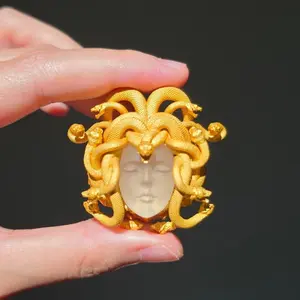 Medusa Snake Hair Ring - Ancient Greek Mythology, Gothic Punk Statement Costume Jewelry for Witchy Style Enthusiasts