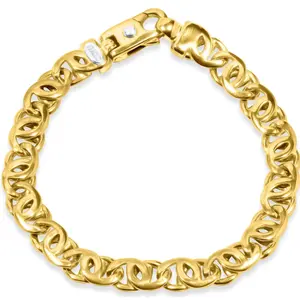 Men's Designer Mariner Link 14k Gold (40gram) or Platinum (65gram) 9mm Bracelet 8.5"
