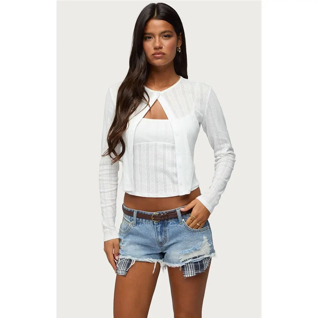 Edikted Women's Adie Pointelle Cardigan