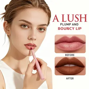 12 Color Makeup Lipliner Lip Liner Pencil, Easy to Apply Smooth Velvet Matte Long-Lasting Full Coverage Nude Full Lips Makeup Stick, Non-Toxic Safe Cosmetics