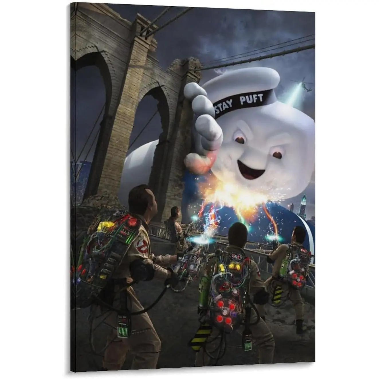 Ghostbusters Stay-puft Marshmallow Man Canvas Poster, Whimsical Aesthetic Funny Art Wall Decor for Bedroom, Kitchen, Home Decor Supplies, Funny Decor