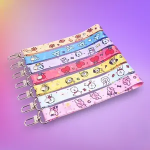 KPop Character Wrist Strap – Cute Keychain Lanyard for Keys, Bags & Lightsticks