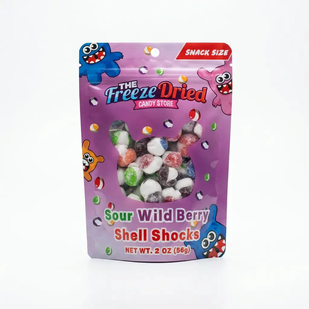 Freeze-Dried Wild Berry Fruity Flavor Candies - 2oz Sour Snacks, Tangy Bite-Sized Crunchy Shelf-Stable Treats, Antioxidant-Rich, Artificial Color-Free for Daily Nutritional Routine