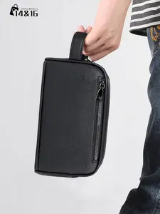 Men's Large Capacity Handbag Wallet Clutch Bag, Casual Fashion Wristlet Shoulder Bag, Portable Lightweight for Work Travel Commute