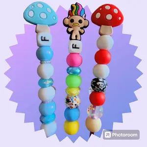 troll and mushroom crochet hooks