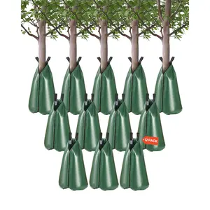 Fathersdaygift VEVOR Tree Watering Bag, 12 Packs 20 Gallons Watering Bags for New Trees, 5-9 Hours Slow Release Refillable Tree Drip Irrigation Bags with Zipper, Durable Tree Watering System for Deep Root Targetingdealsforyoudays
