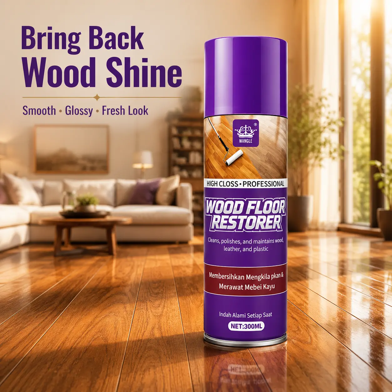Multi-Surface Wood Protection Wax – Advanced Wood Care Formula Revives Dull Wooden Surfaces, Enhances Natural Shine & Smooth Finish, Helps Protect Floors, Furniture, Cabinets, Doors & Other Wood Products, Ideal for Home, Office & Daily Wood Maintenance