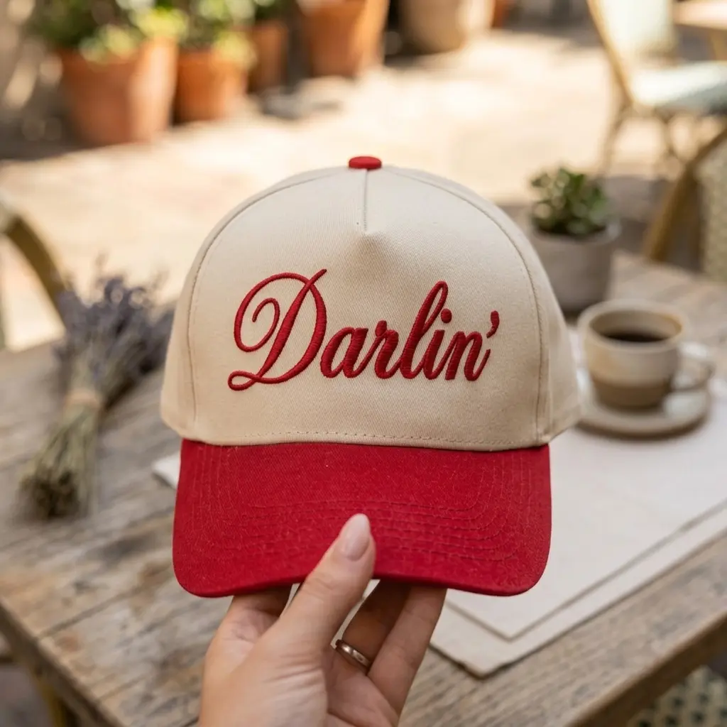 Darlin Embroidered Hat: Southern Style Baseball Cap, Retro Women Gift