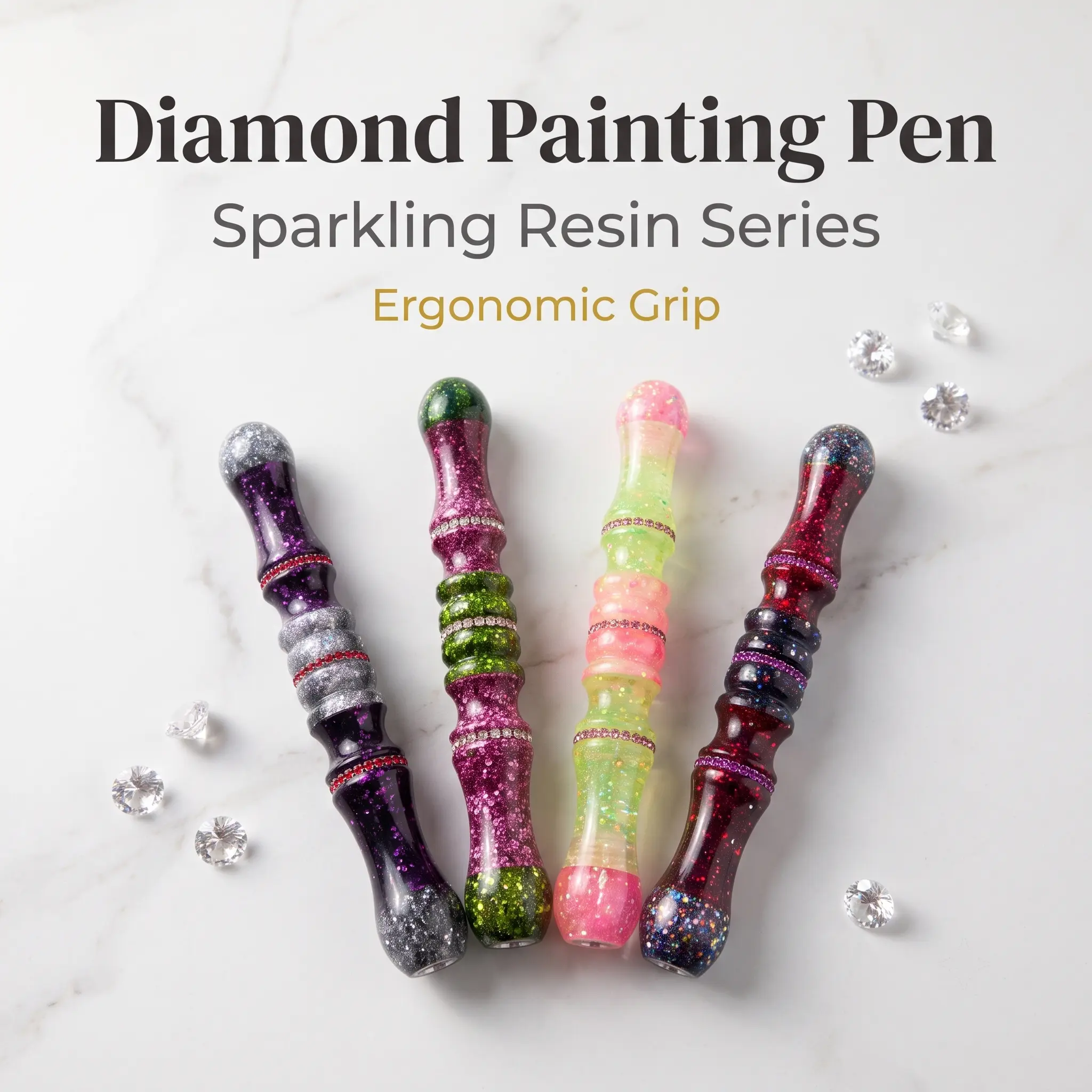 Removable Zinc Alloy Rhinestone Diamond Painting Dotting Pen with Pen Tips, DIY Craft Art Tools, Needlework Accessories, Rhinestones
