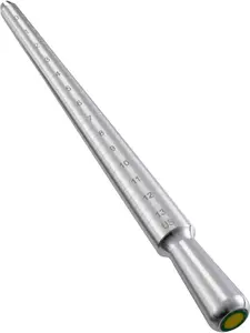 Ring Sizer Madrel, Solid Aluminum Mandrel for Ring Measurer and Repair Distorted Ring, Hammerable Round Mandrel