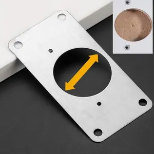 Cabinet Door Hinge Repair Kit, Wardrobe Door Pivot Board, Four-Hole Hinge Repair Fixing Plate, Kitchen Cabinet Door Lock Hinge Repair Replacement Set