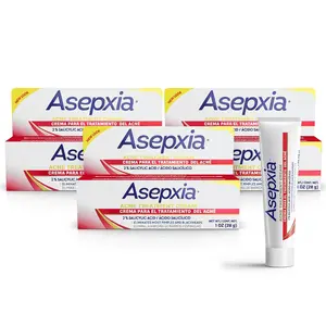 Asepxia Acne Spot Treatment Cream for Face, 3 Pack, 2% salicylic acid, Rapid Maximum Strength Acne Treatment, Clears Pimples and Blackheads, Prevents New Acne and Controls Excess Oil, 1 oz, 3 Pack