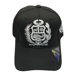 New Peru Embroidery Coat Of Arms Shield Men's Adjustable Strapback Baseball Hat