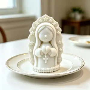 Resin Silicone Mold, Prayer Angel Mold, Multi-Functional, Reusable, Easy Demolding, Candle Making Mold, Soap Making Molds, Suitable for Resin and Clay Crafts, Ideal for Baptism Gifts