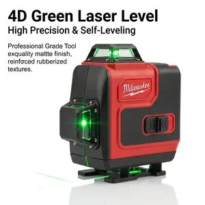 Milwaukee 16Lines Cordless Laser Level kit With Dual Power Supply Modes And Stable High Accuracy,Long Working Hours And Fast Charging Support,Portable Structure,Applied In Decoration Layout,Wall Positioning And On-site Engineering Measurement Operations