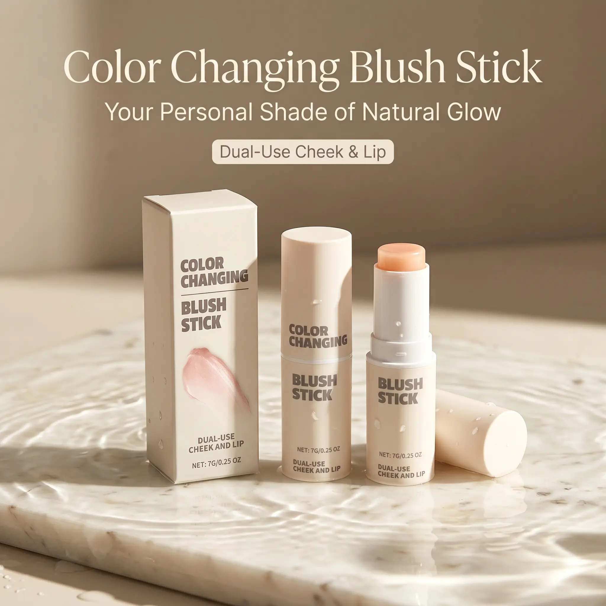Magic pH Color Changing Blush Stick | Dual-Use Lip and Cheek Tint (7g / 0.25 OZ)  Long-Lasting Color Changing Blush Stick for Cheeks & Lips | Dewy Finish Multi-Stick  Waterproof Color Changing Blush Stick - Naturally Glowing Lip and Cheek Tint makeup
