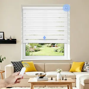 Motorized  Blinds with Remote Control,  Blinds for Windows,Electric  Shades, White,36" W x 72" H