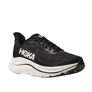 Hoka Men's Clifton 10 Wide Black/White Athletic Sneaker