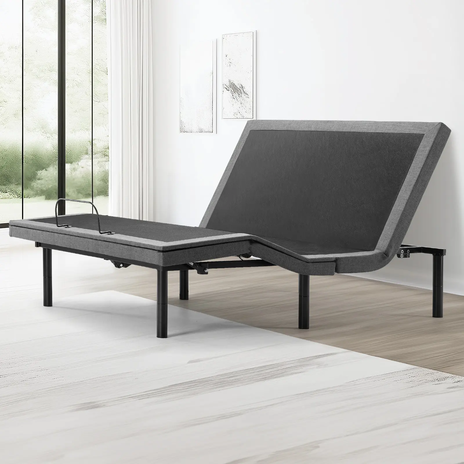 Ergonomic Electric Adjustable Bed Frame with Wireless Remote, Zero Gravity Mode, Anti-Snore Design, Head & Foot Incline Support, Easy Assembly for Home Bedroom
