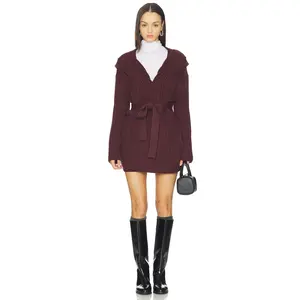 Lovers and Friends Sariah Wrap Cardigan in Chocolate