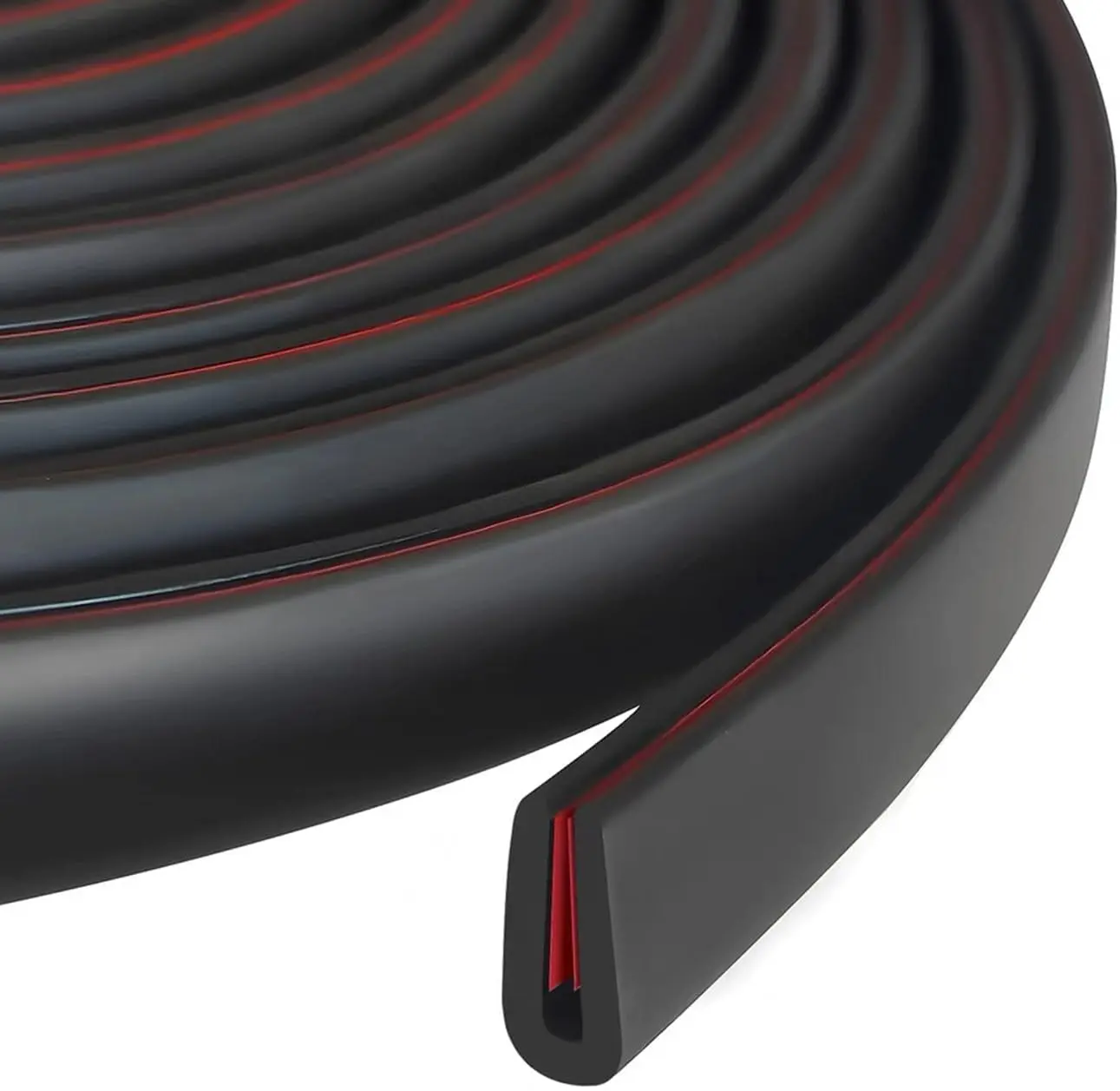 Rubber Edge Trim 1/16" Self Adhesive Flexible U Channel for Sheet Metal Car Doors 0-3/32" Width Black 10Ft Durable Weather Resistant