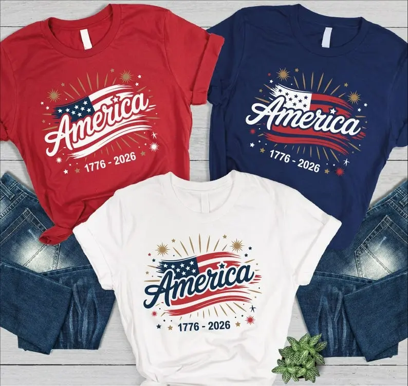 America 250th Anniversary Shirt, Vintage 1776 USA Flag Graphic Tee, Patriotic 4th Of July Tee, American Flag Gifts, 4th of July Independence Day Gift, Casual Summer Top