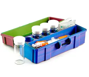 4-Slot 10 ml Vial Case with Storage Compartment | Organizer for GLP-1, Peptides, Research