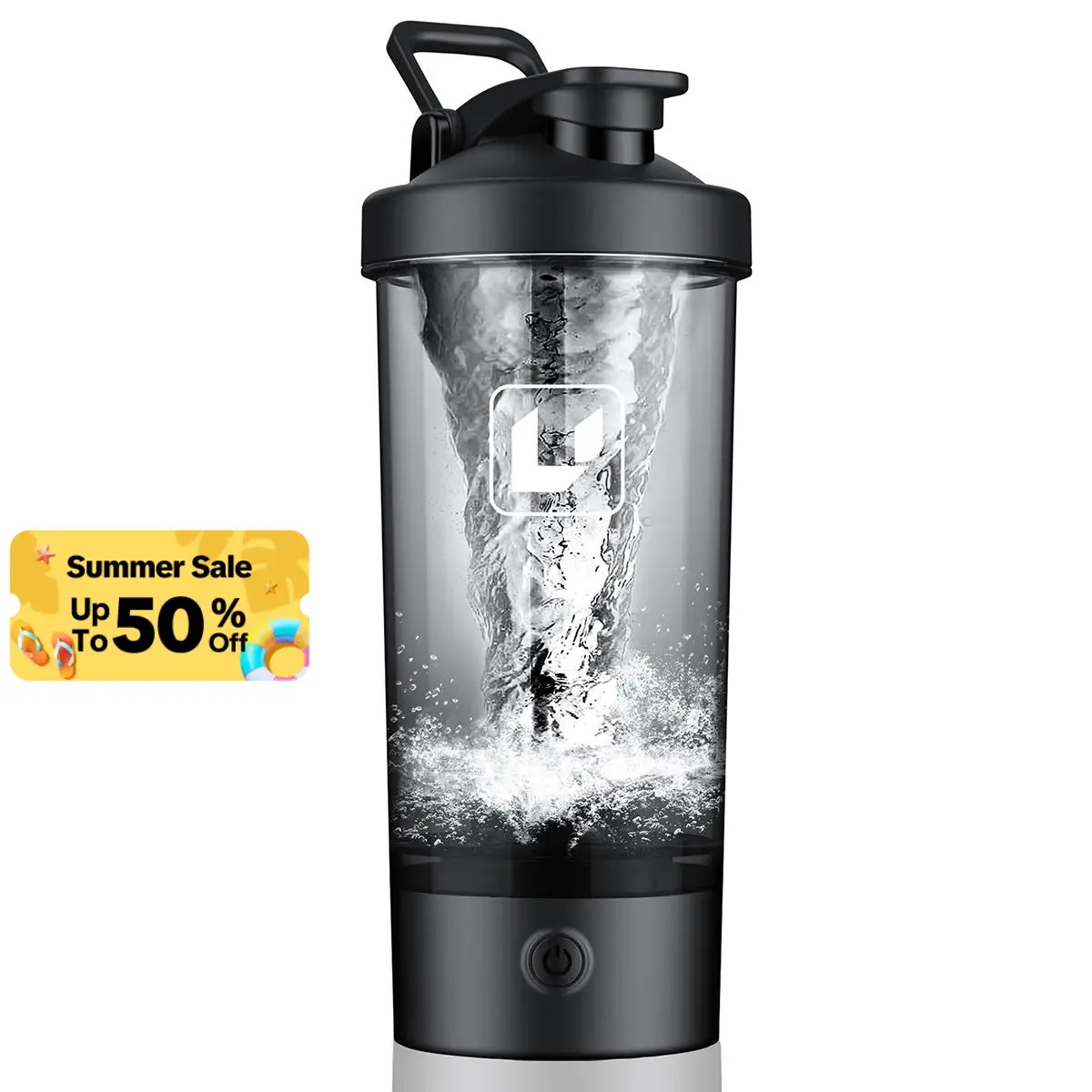 Tiktok Shop Premium Electric Protein Shaker Bottle, 22oz Blender for Mixing Protein, BPA Free with Waterproof Design in Sleek Black