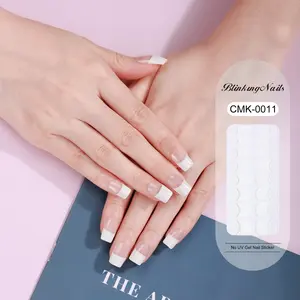 UV-Free Gel Nail Wraps, 16Pcs Self-Adhesive Nail Art Stickers with 8 Sizes, Cuticle Stick & File, Long-Lasting Glossy Gradient Purple Finish, Easy Application Nail Polish Strips for Home DIY Manicure tiktokshopspringglowup