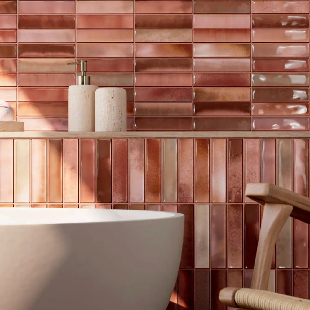Elara Pink 6x12 Ceramic Tile Glossy