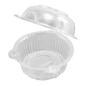 100 Pieces Bpa Free Clear Plastic Single Individual Cupcake Boxes Muffin Dome Holders Cases Cups Pods Clamshell Container Great For Parties Or Cake/muffin Sales