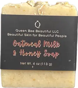 Oatmeal Milk & Honey Soap  w/ soap saver included-Nourishing, Gentle  Soothing and Sensitive Daily  Body Care Cleanser
