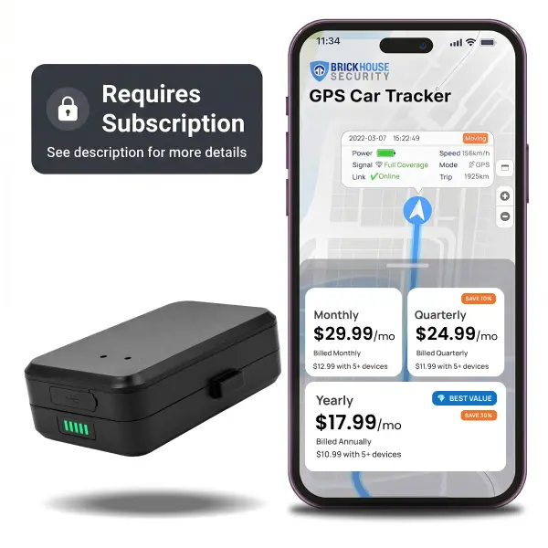 BrickHouse Security EON Odyssey 4G LTE Real-Time GPS Tracker - 18-Month Lithium Ion Battery, Hidden Magnetic Device for Vehicles, Monitoring (Subscription Required)