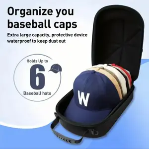 Ultra-Durable Hard Shell Baseball Cap Case! Crossbody Bags for Men, Hat Collection Bag Waterproof & Crush-Proof for Travel Work, Hat Storage Organizer Organizing