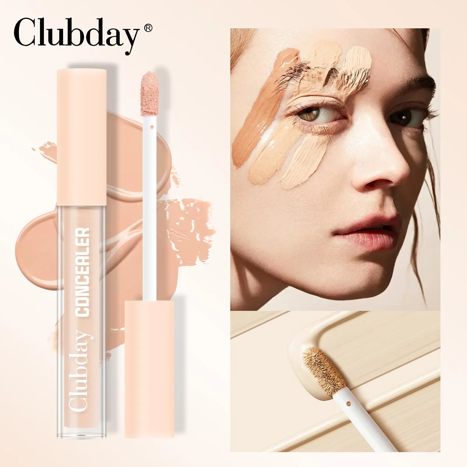8-Color Waterproof Long-Lasting Liquid Concealer - For Acne Mark Coverage, Dark Eye Circle Correction, Facial Contouring