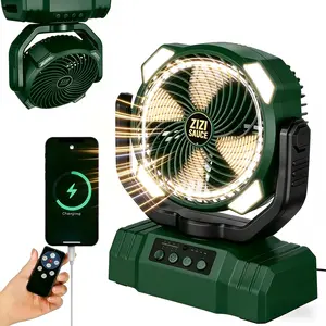 ZIZI SAUCE 3-in-1 Camping Fan: LED Light + Power Bank + Remote Control Fan, 10000mAh Battery IPX Waterproof for Tent Outdoor Activities outdoorfun