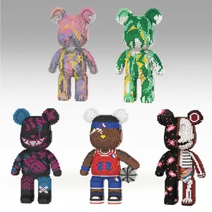 DIY Building Block Model Kit, Building Sets, 6000 Pieces 43cm High Skull Bear Series, Creative Toy Gift for Valentine's Day Birthday Christmas