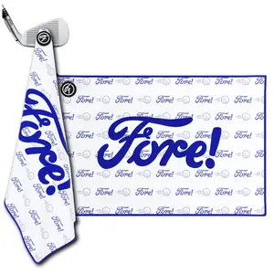 Fore Show Magnetic Golf Towel (Fore) Waffle Microfiber with Magnet for Golf Bags, Carts & Clubs - 24” x 16” Funny Golf Gift Accessory For Men