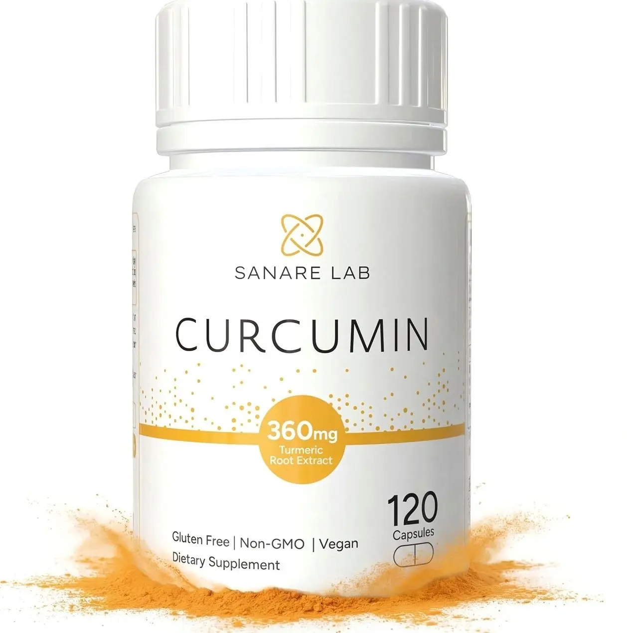 Curcumin Turmeric 360 mg per Serving (eq to 12 000 mg Turmeric), 120 Capsules w/Black Pepper & Phytosome Extract